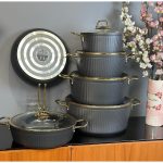 سرویس قابلمه چدن 11 پارچه مارک kzp