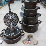 سرویس قابلمه چدن 18 پارچه راکلند _ دودی