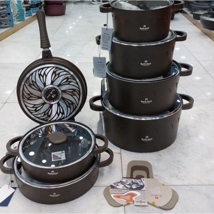 IMG_20231110_185623 سرویس قابلمه چدن 18 پارچه راکلند _ دودی - تصویر 1